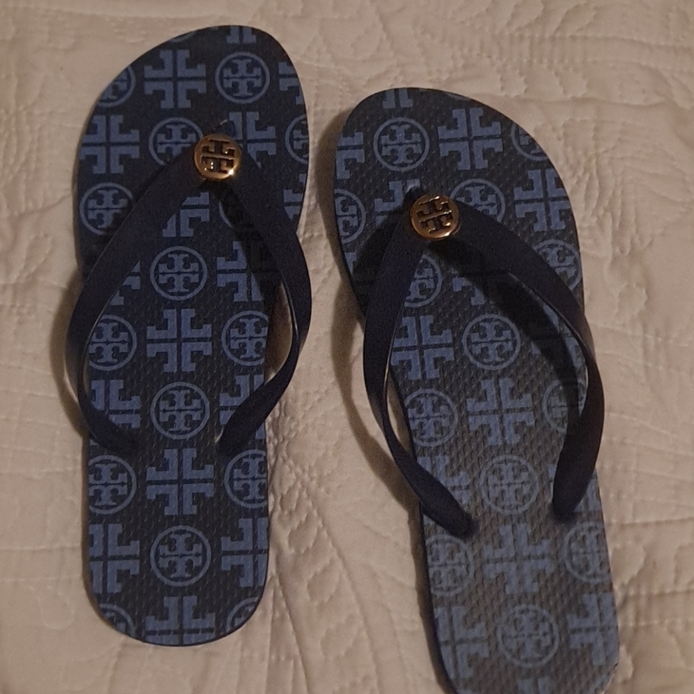 Tory Burch Navy flip flops